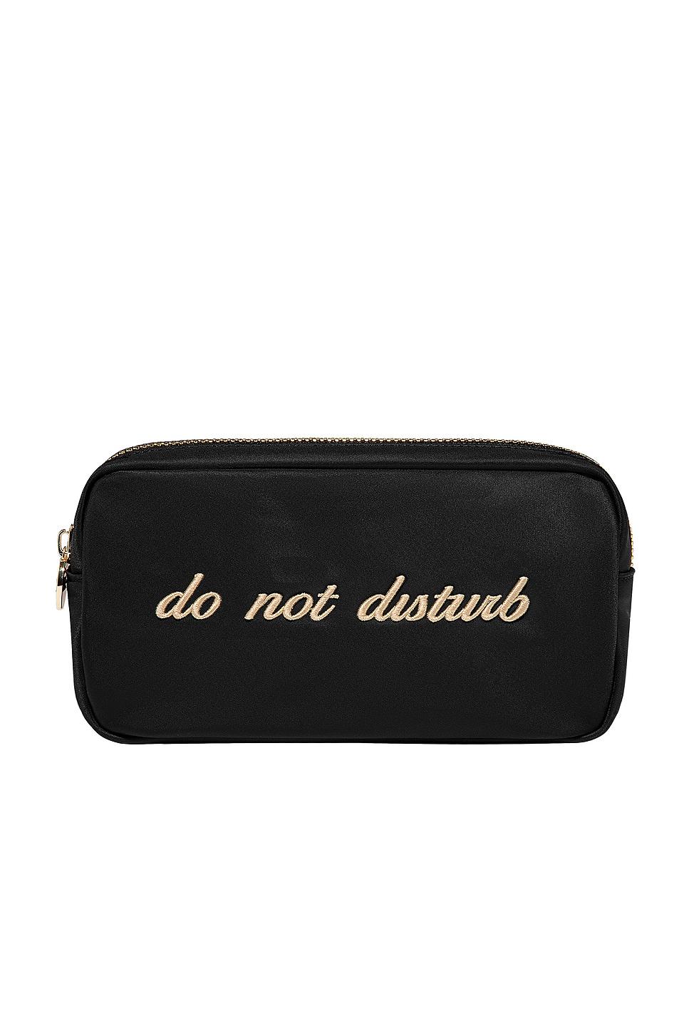 "do not disturb " embroidered small pouch