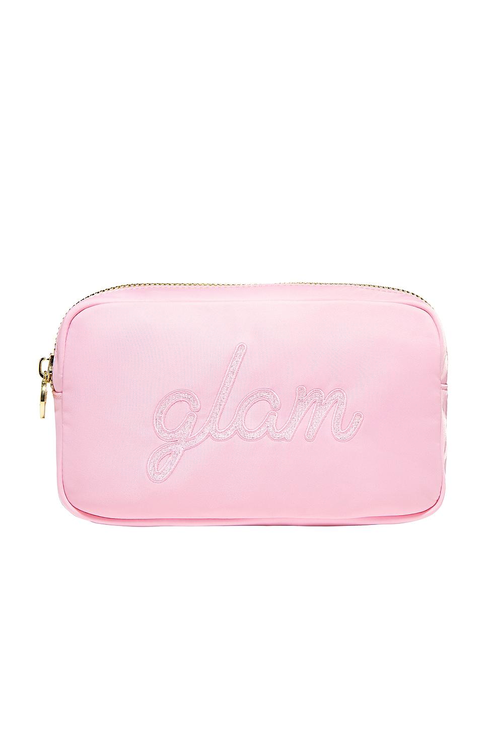 "glam" embroidered small pouch