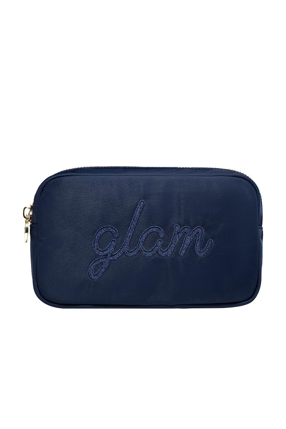 "glam" embroidered small pouch