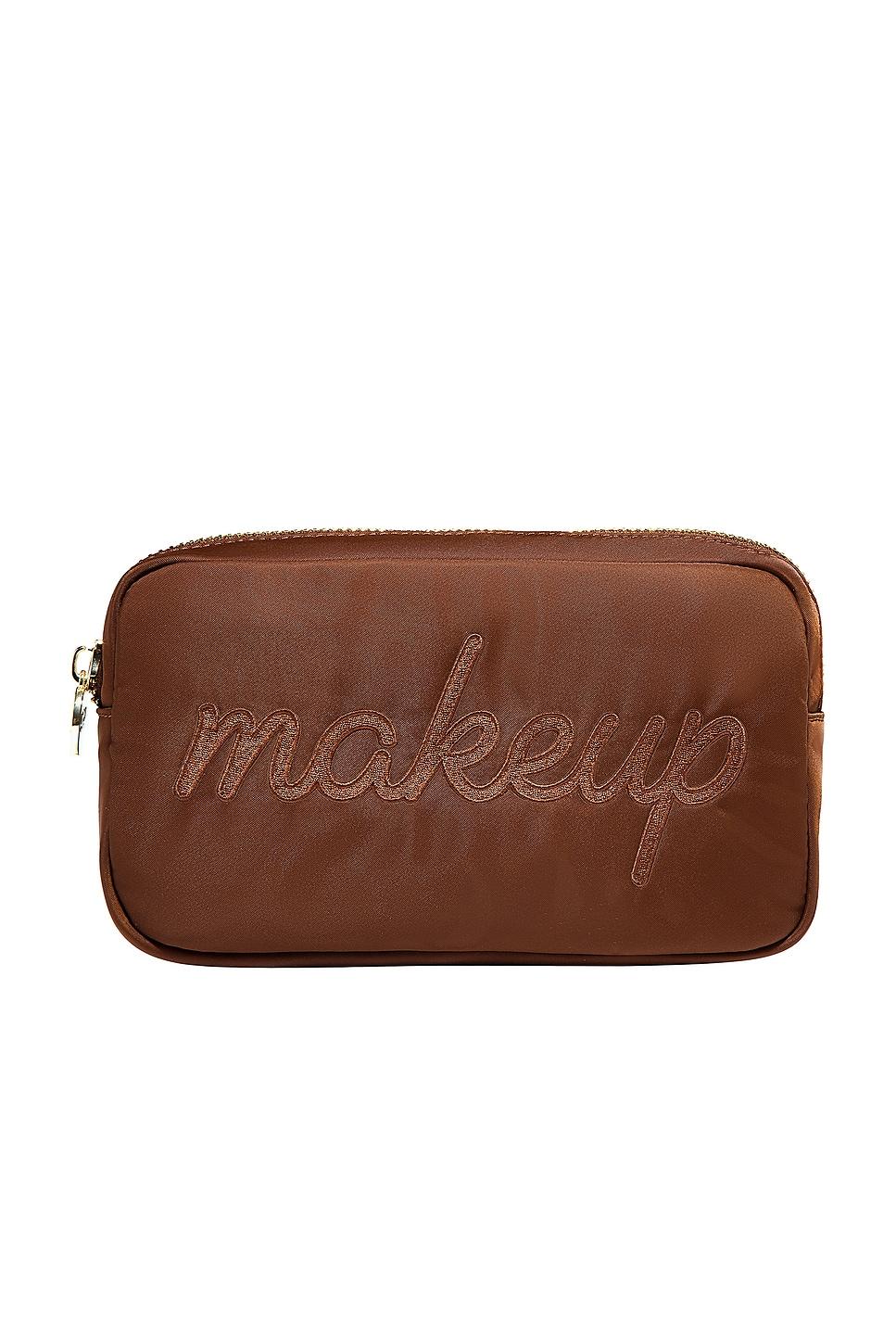 "makeup" embroidered small pouch