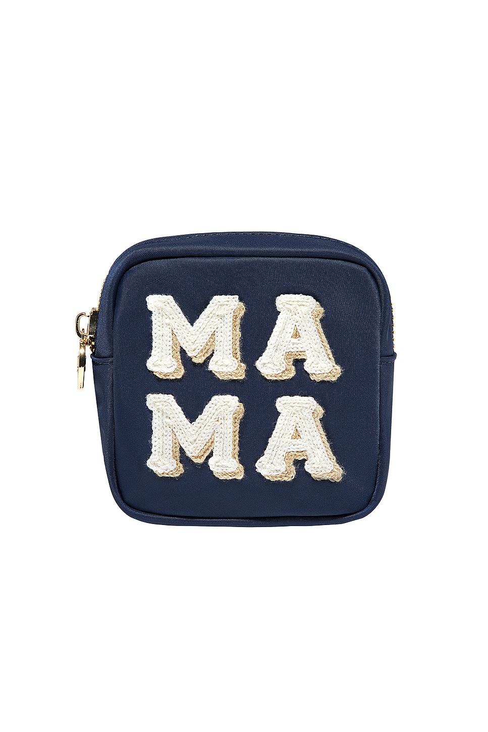 "mama" embroidered mini pouch