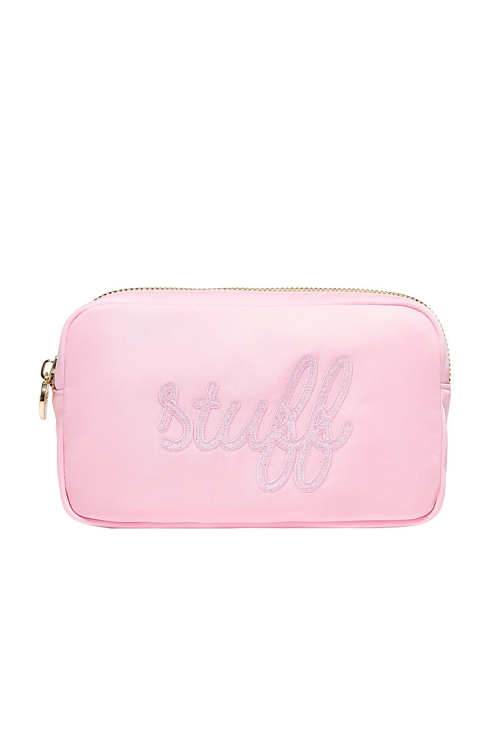 "stuff" embroidered small pouch
