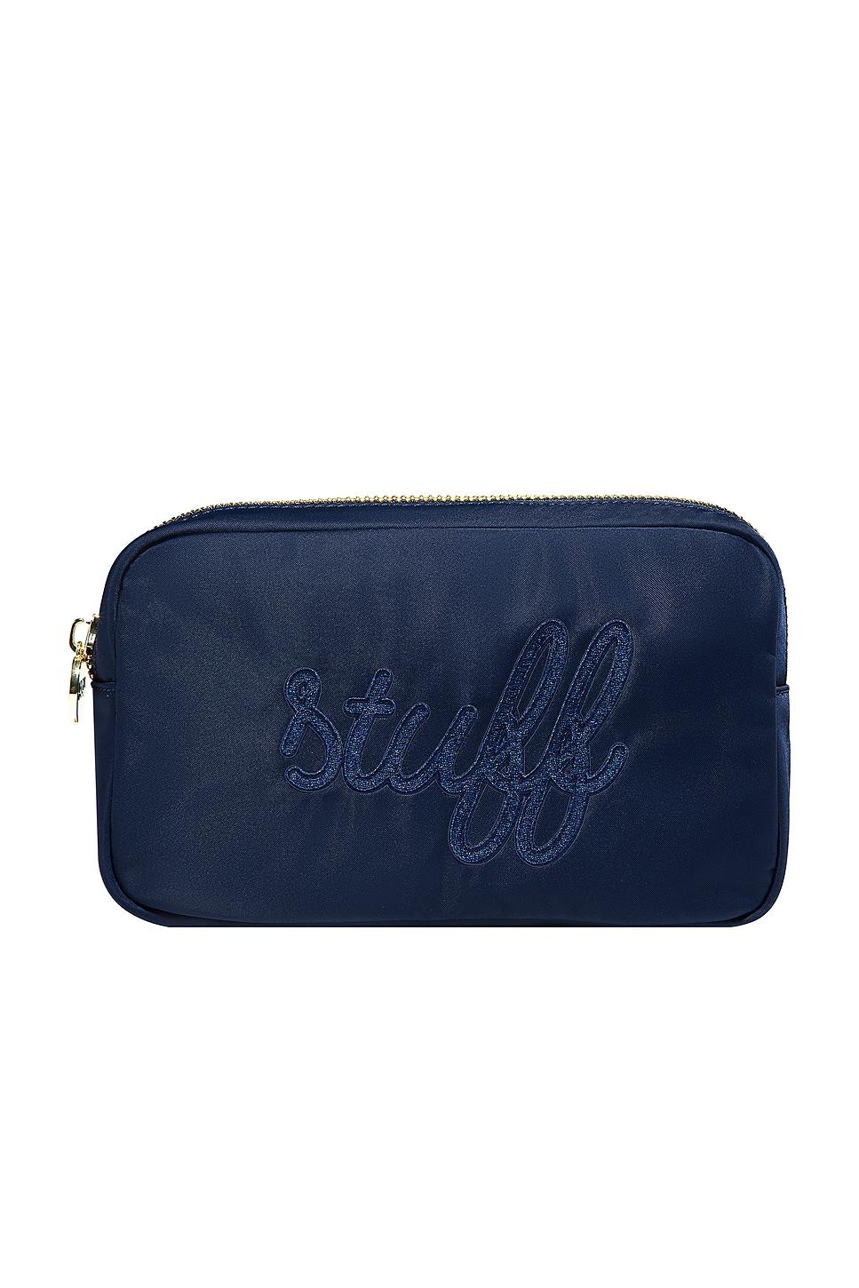 "stuff" embroidered small pouch