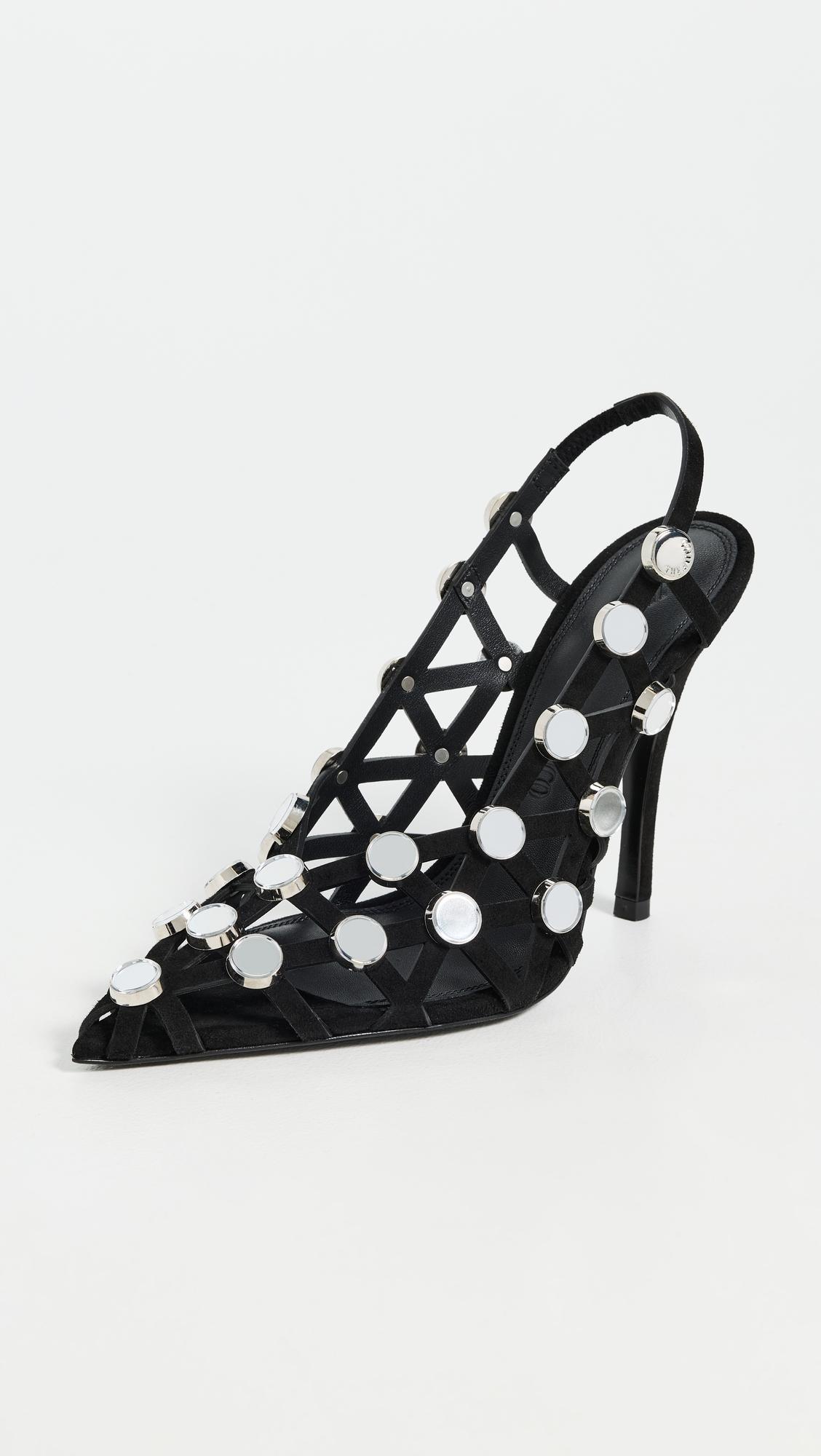 'grid' slingback heels 105mm