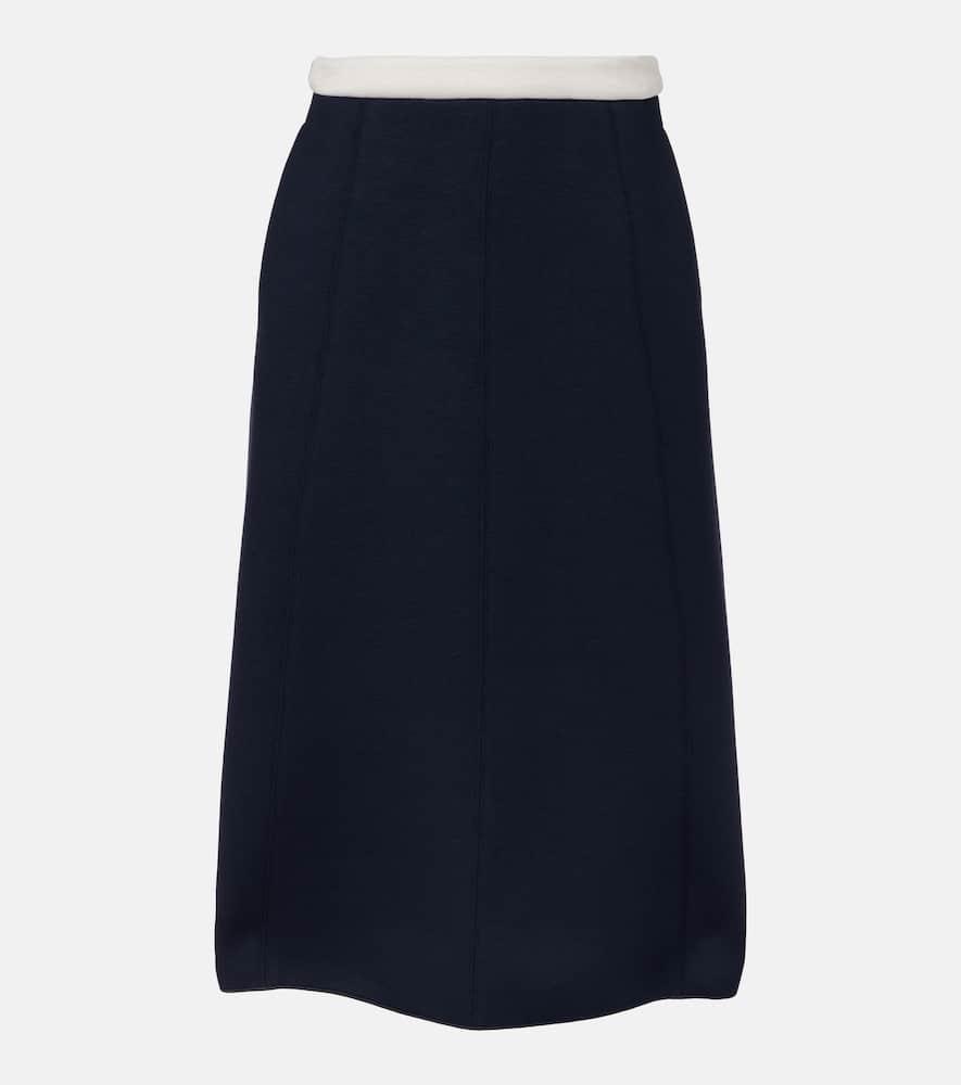 's max mara abaco pleated jersey midi skirt