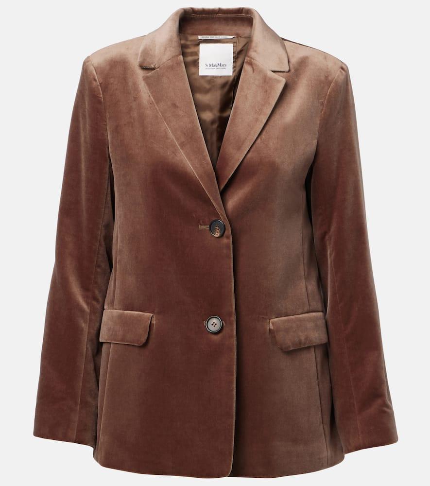 's max mara agata cotton velvet blazer
