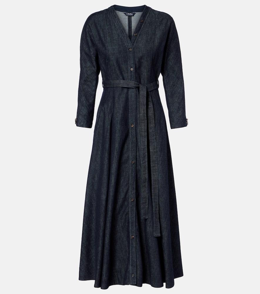 's max mara ambra denim wrap dress