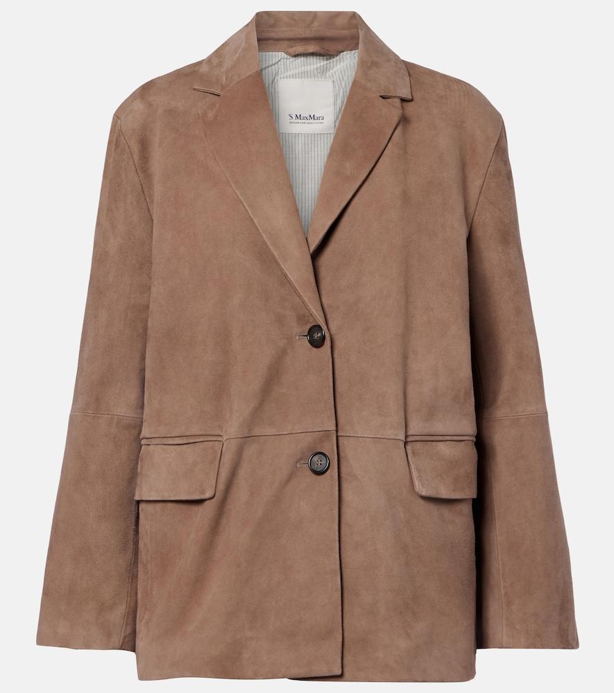 's max mara anfora suede jacket