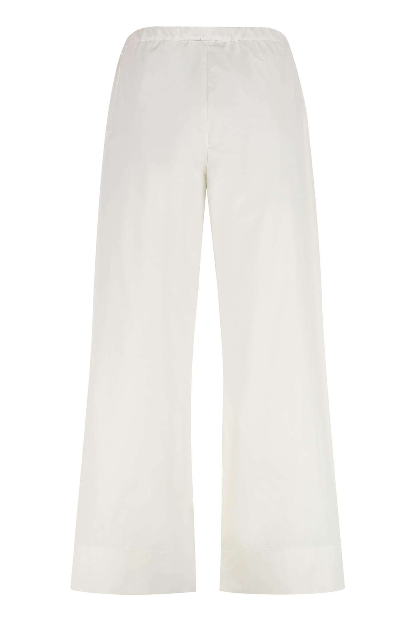 's max mara argento poplin cotton trousers