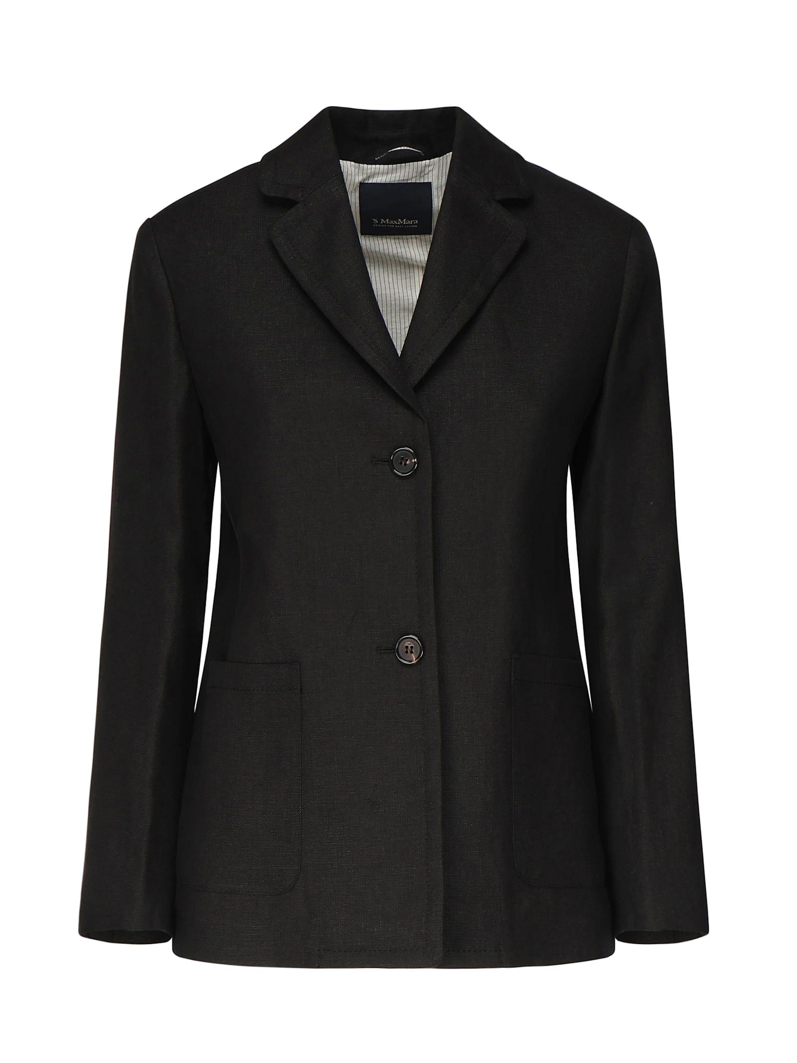 's max mara arrigo jacket in heavy linen canvas