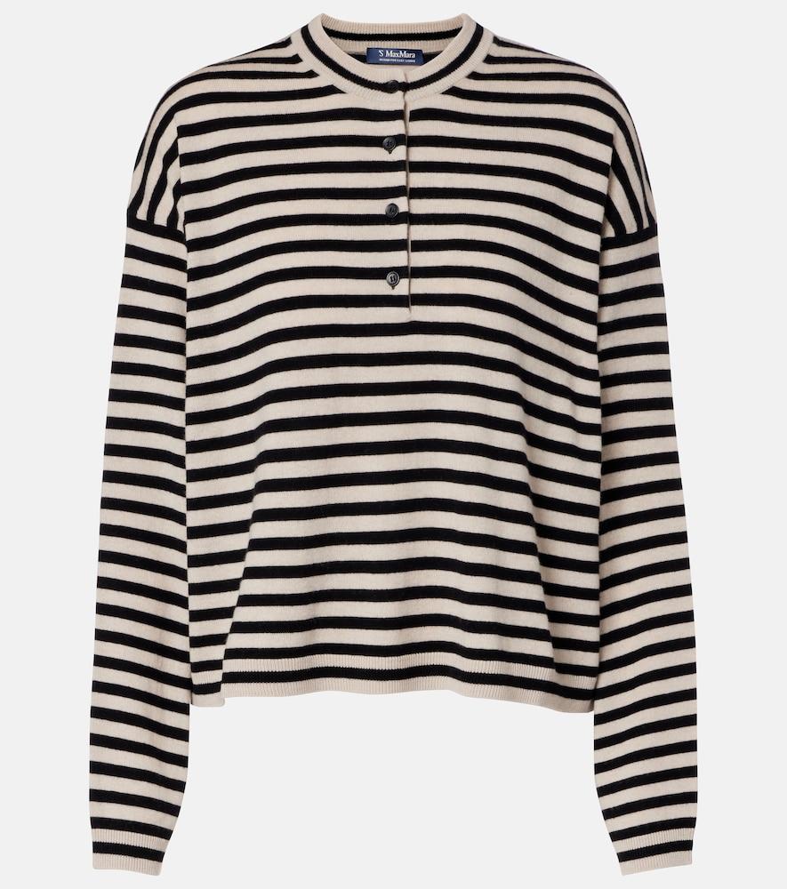 's max mara balia striped wool sweater
