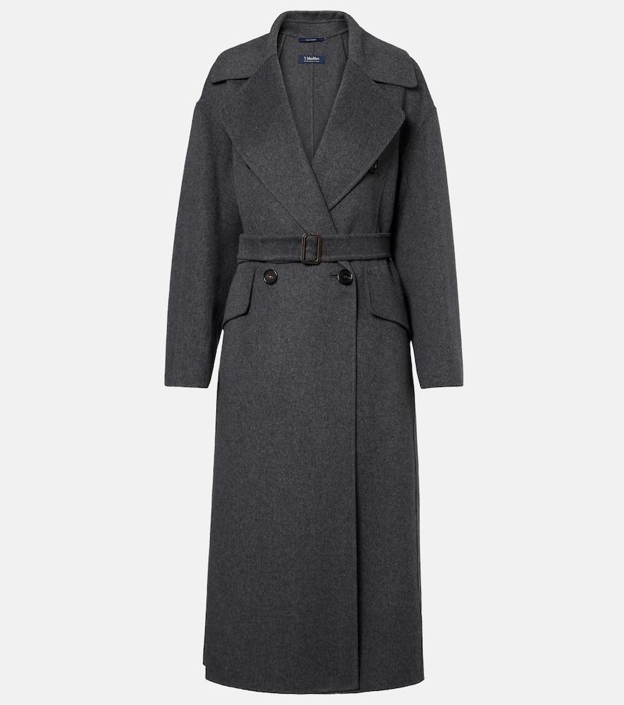 's max mara belted virgin wool coat