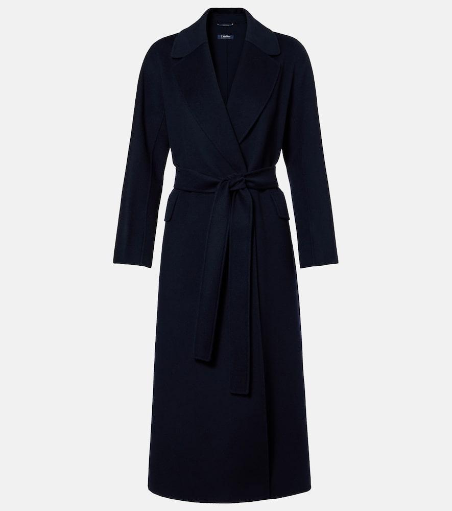 's max mara belted virgin wool coat