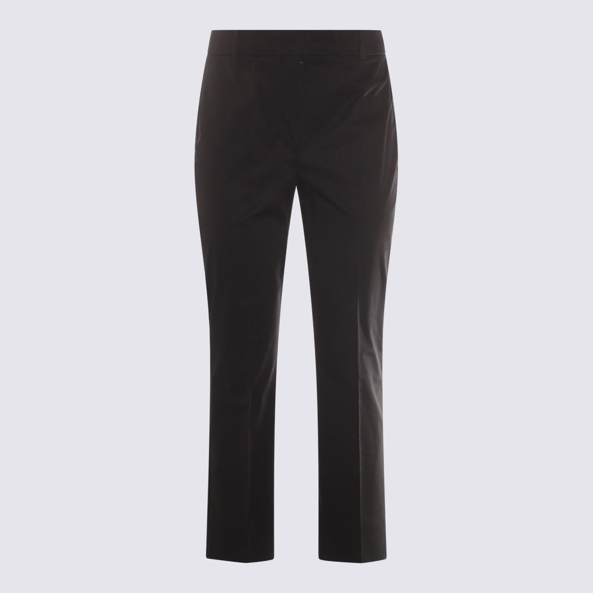's max mara black cotton felice pants