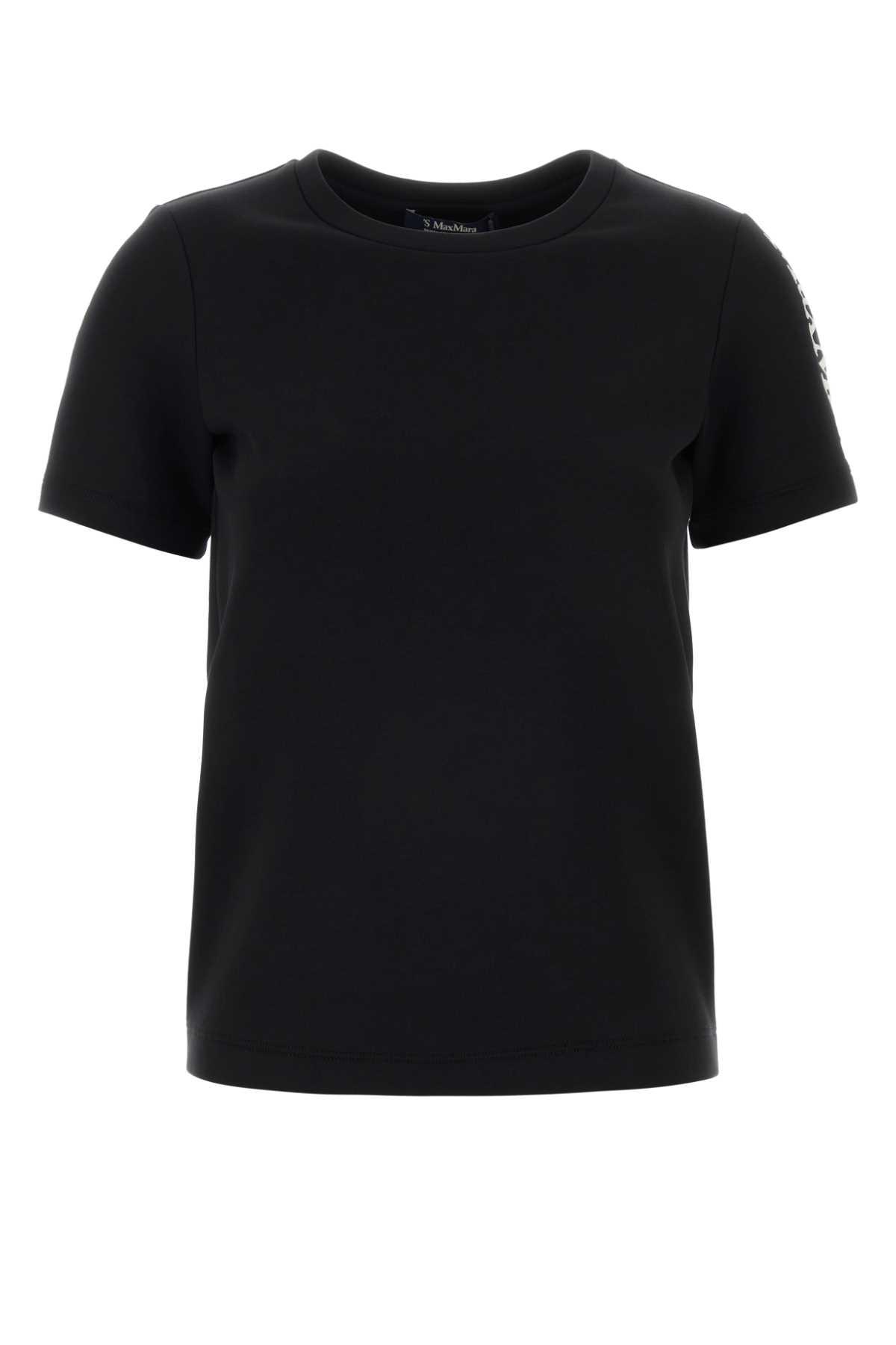 's max mara black stretch cotton blend nancy t-shirt