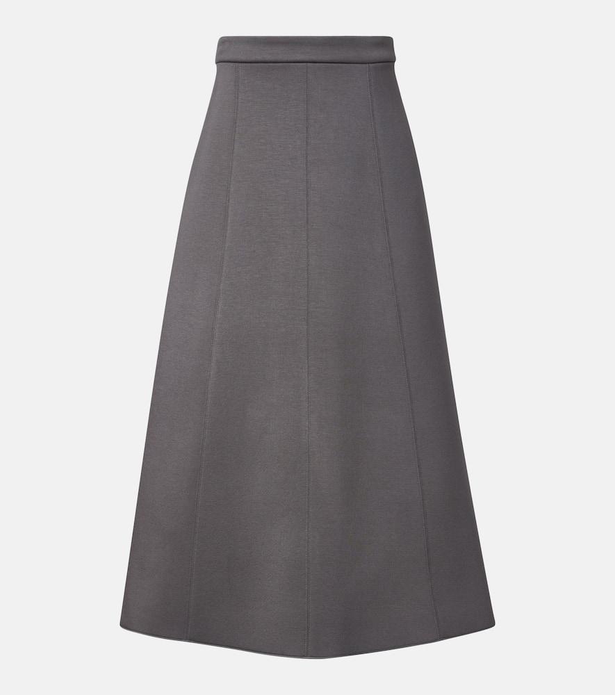 's max mara brunate paneled midi skirt