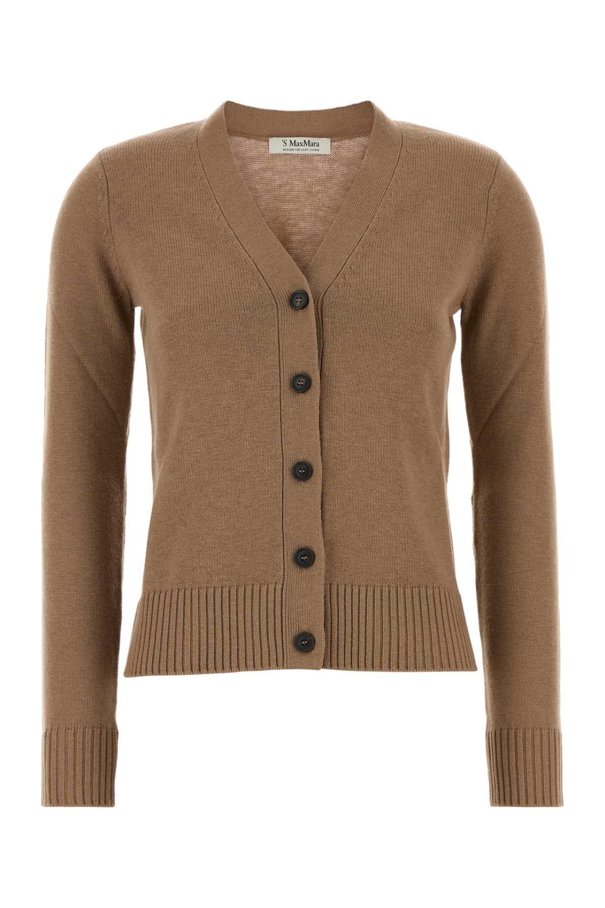 's max mara camel wool apollo cardigan