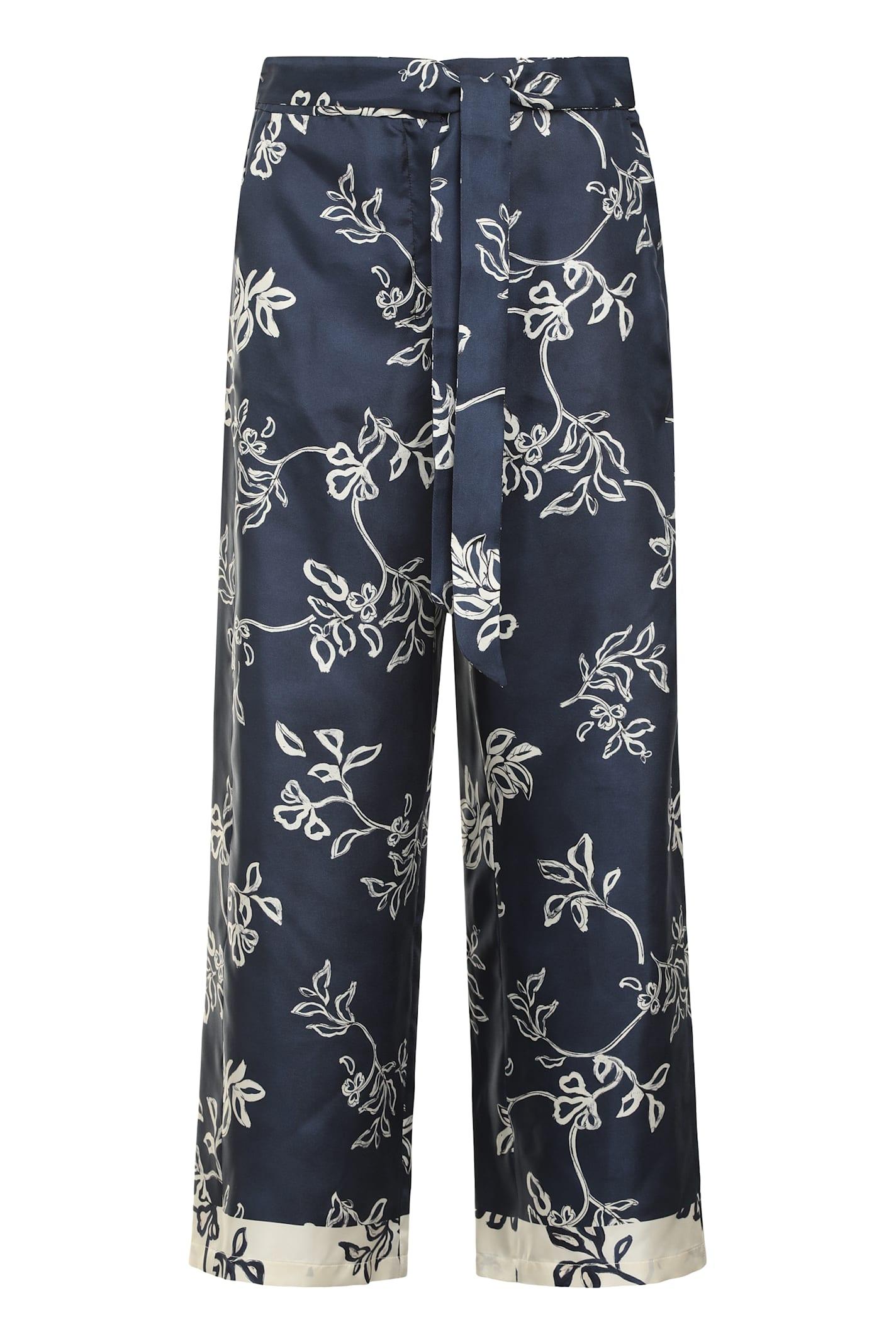 's max mara cinzia printed silk pants