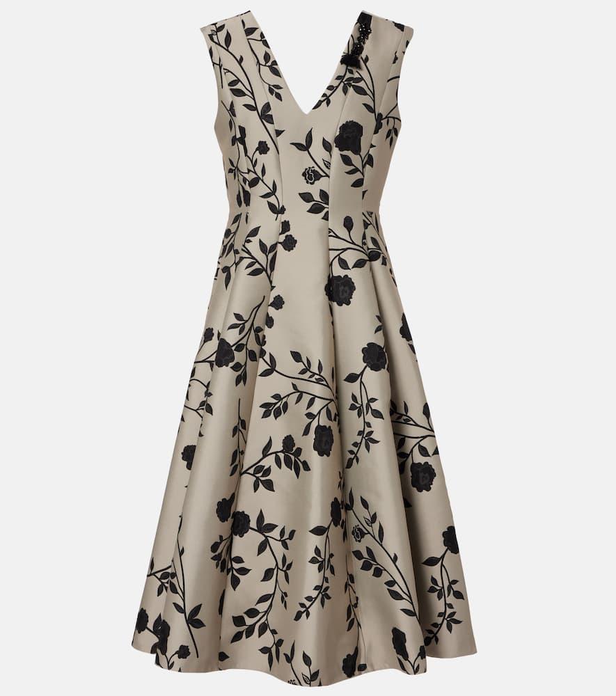 's max mara clea floral midi dress