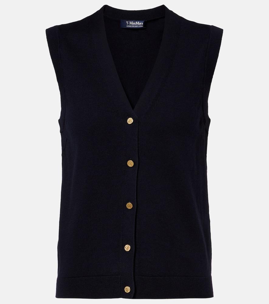 's max mara cotton and silk vest