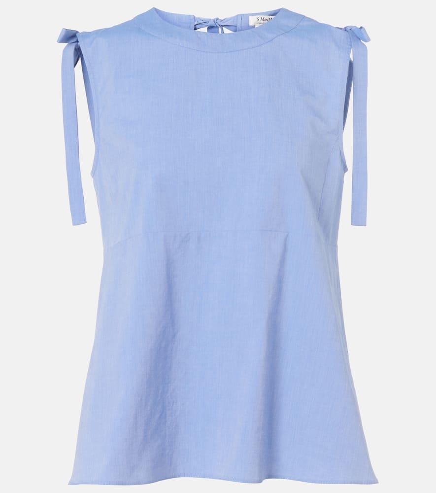 's max mara cotton canvas top