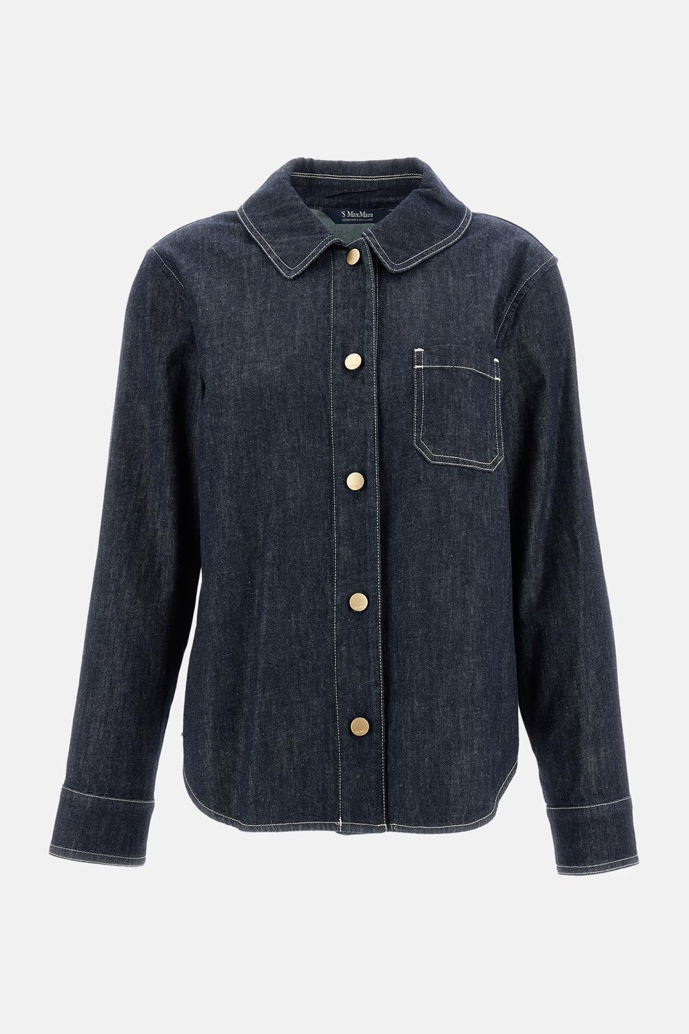 's max mara cotton denim shirt