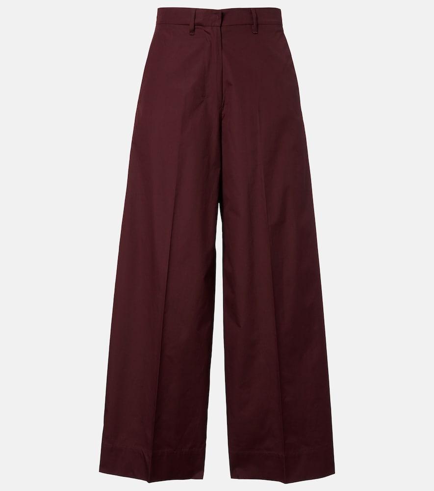 's max mara cropped cotton poplin wide
