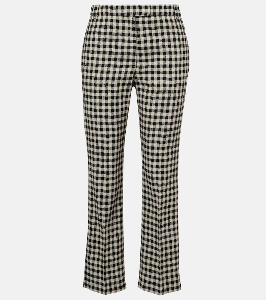 's max mara daisy gingham cropped straight pants