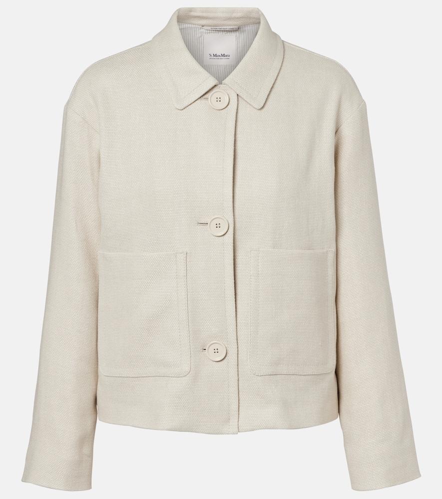 's max mara dattero linen and cotton jacket