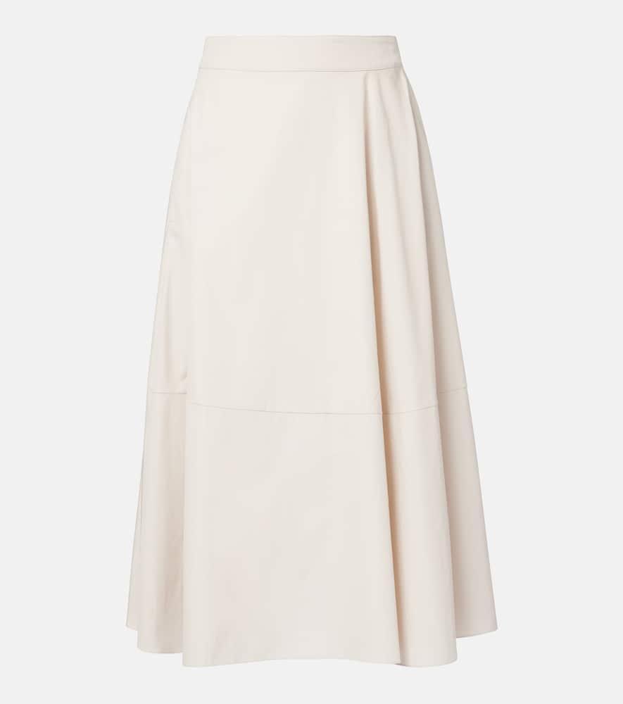 's max mara desy cotton poplin midi skirt