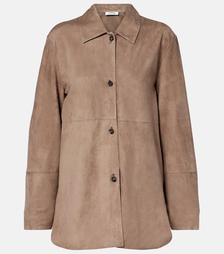 's max mara estate suede overshirt