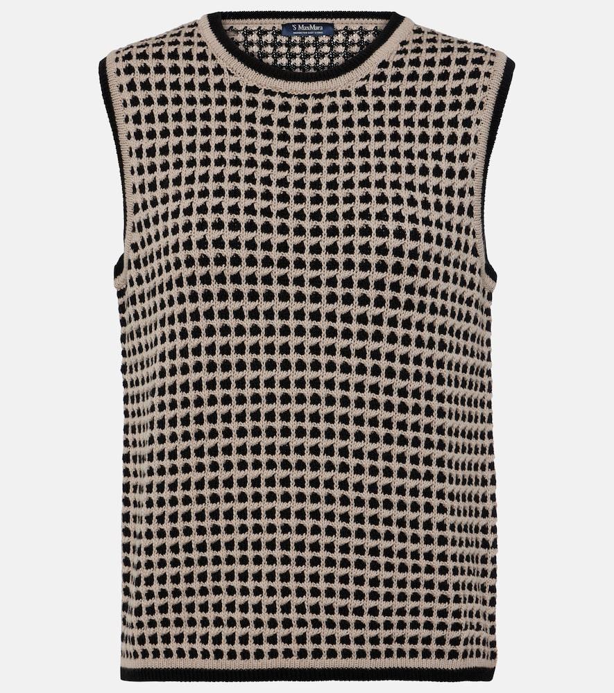 's max mara fleres patterned cotton sweater vest