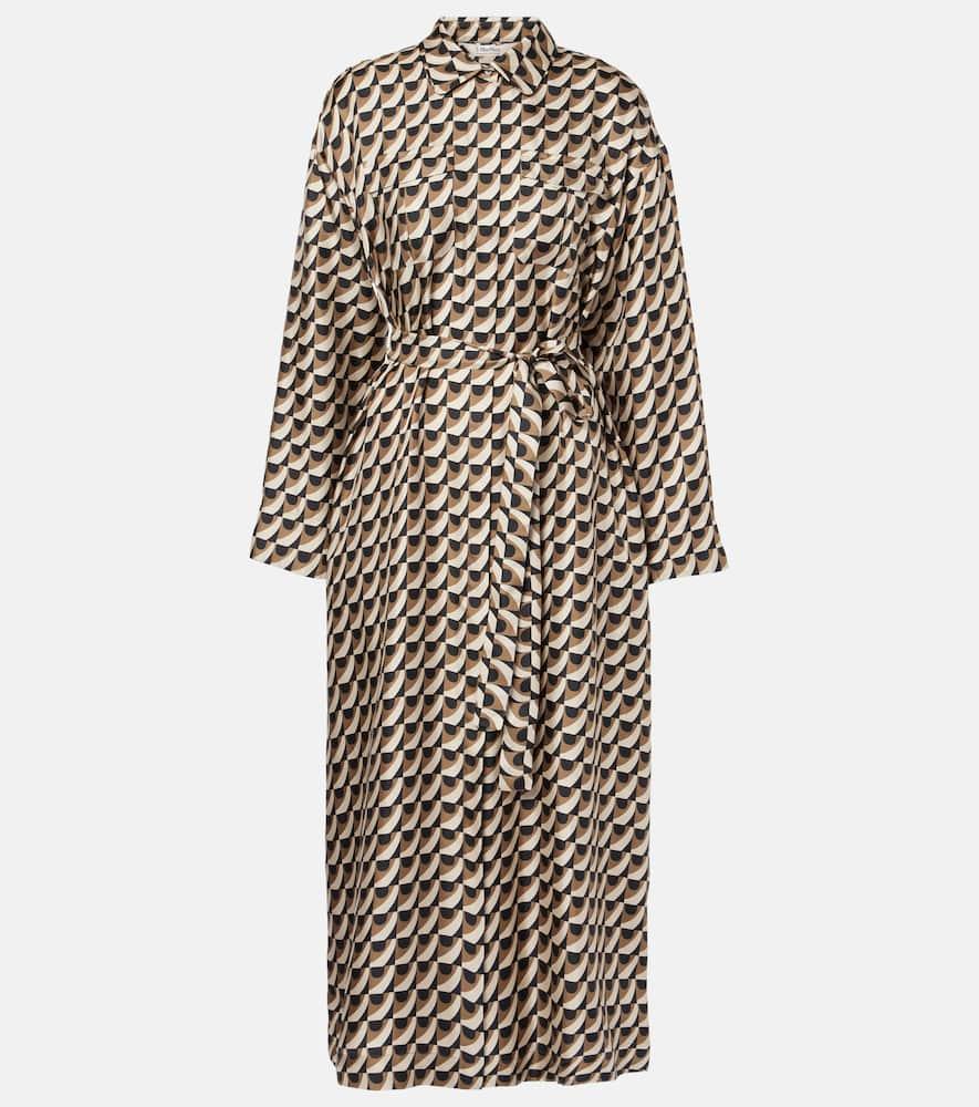 's max mara fleur floral silk maxi dress