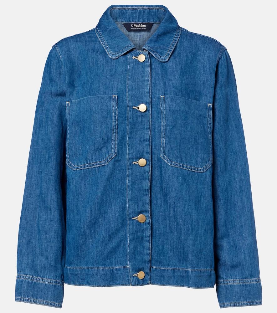 's max mara galante cotton and linen denim jacket