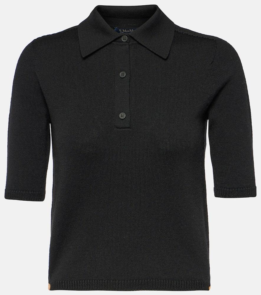 's max mara gemma knitted wool polo shirt