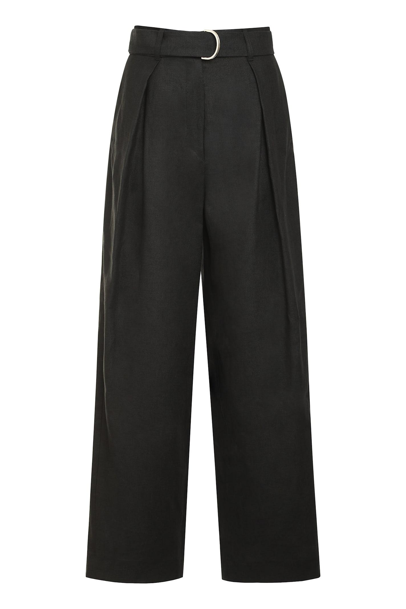 's max mara jane linen wide leg trousers