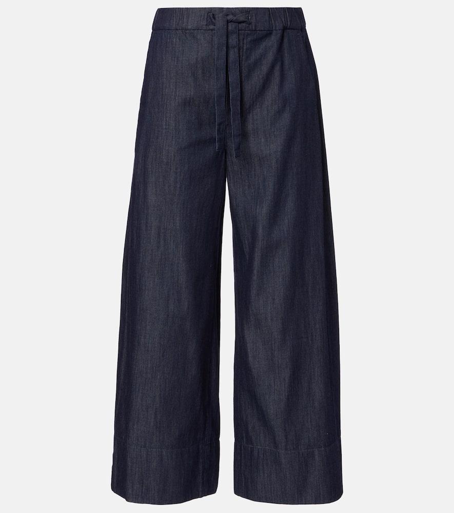 's max mara jour cotton chambray wide