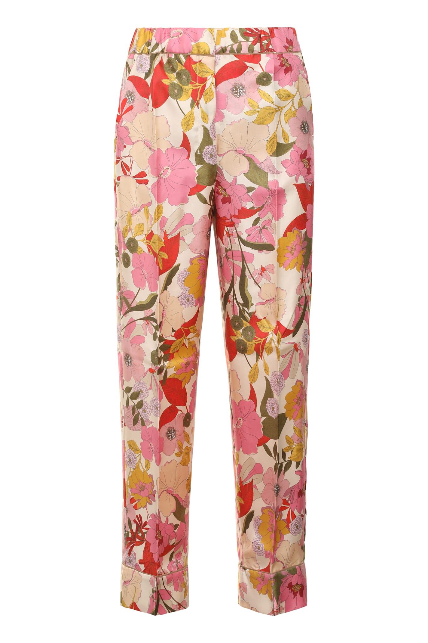 's max mara leda printed silk pajama pants