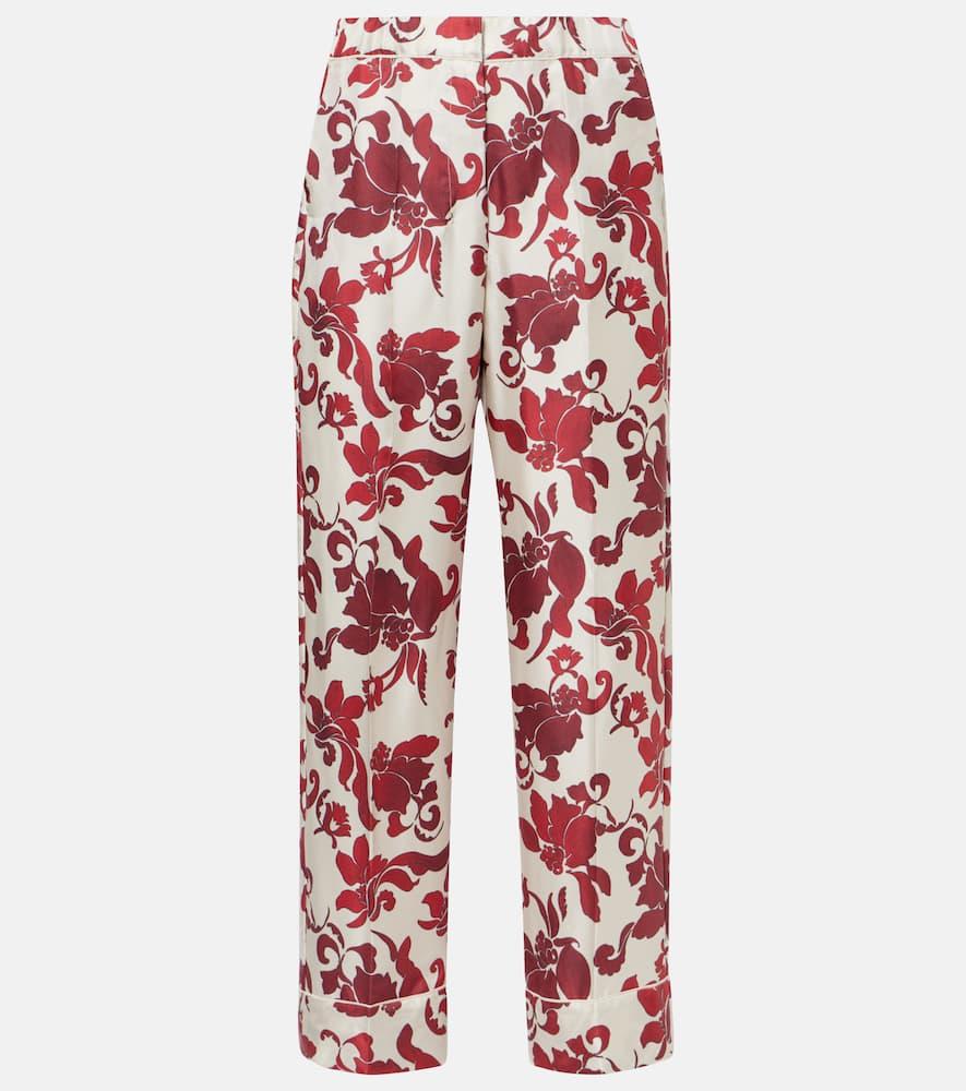 's max mara leda printed silk wide