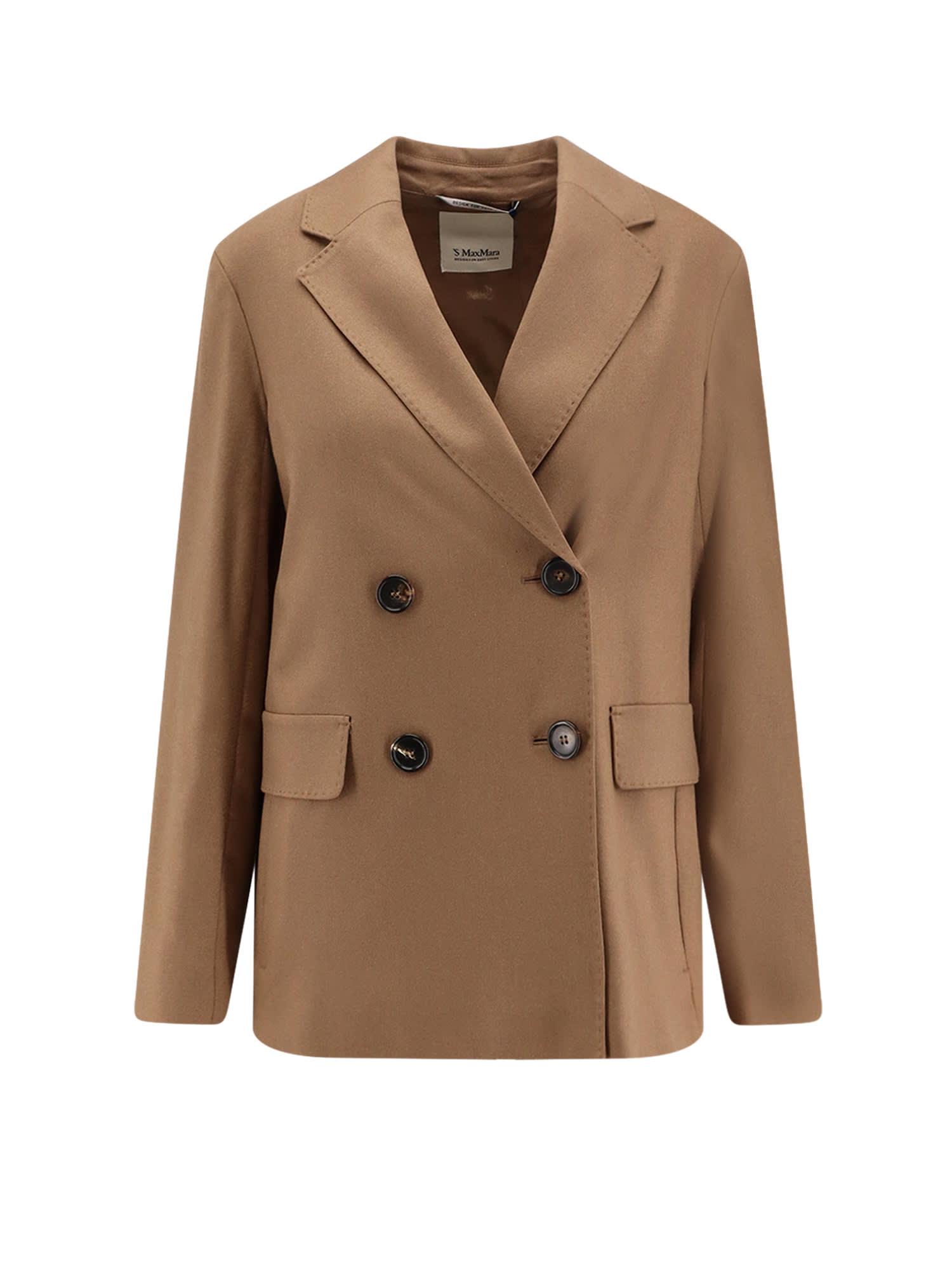 's max mara lena double-breasted virgin wool blazer