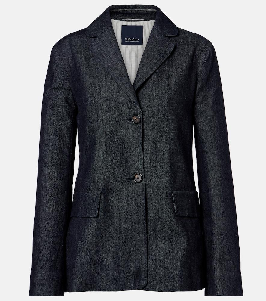 's max mara leone denim blazer
