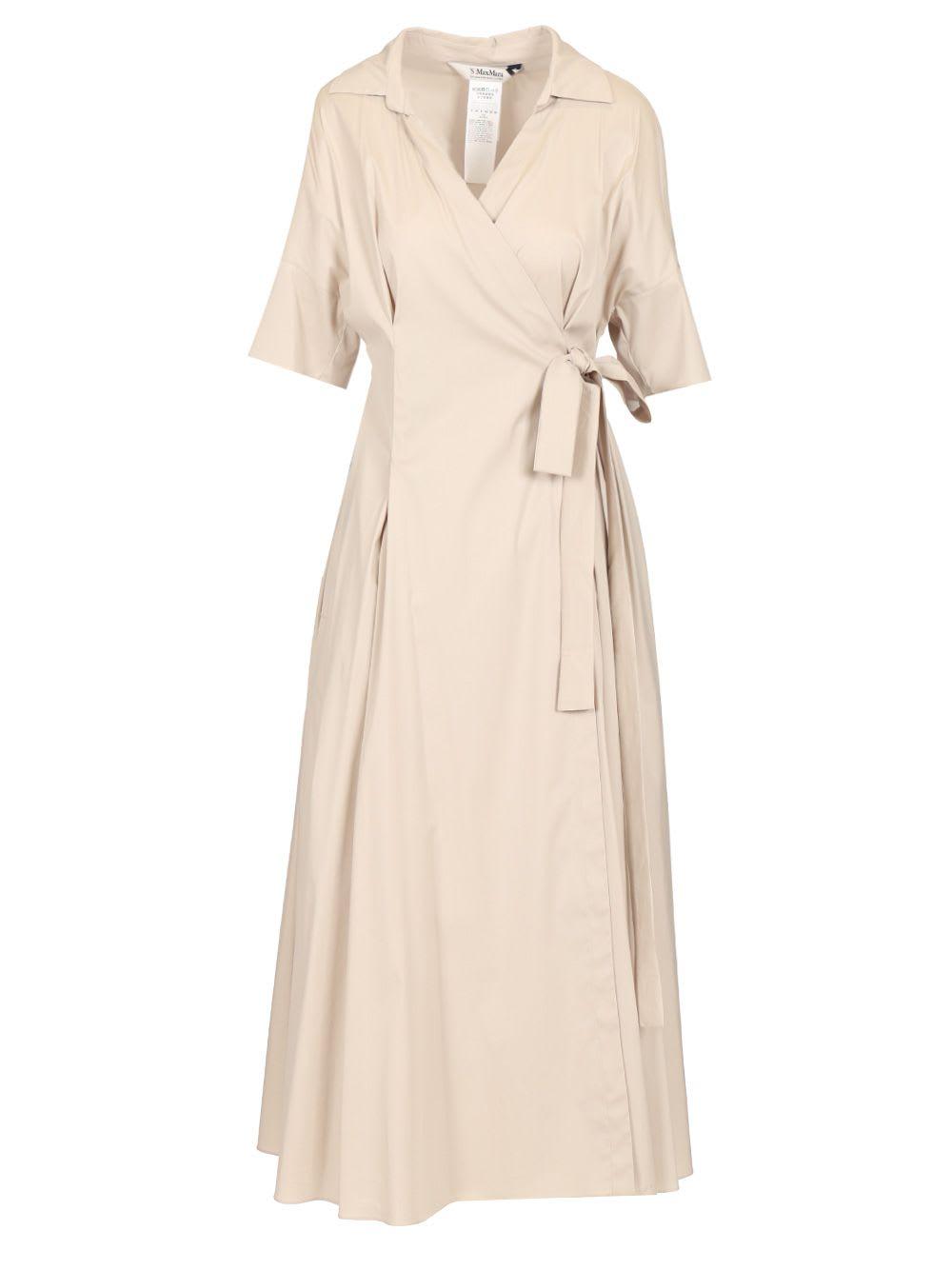 's max mara long wrap shirt dress