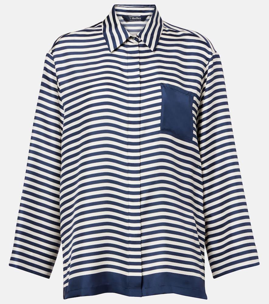 's max mara maya striped silk shirt