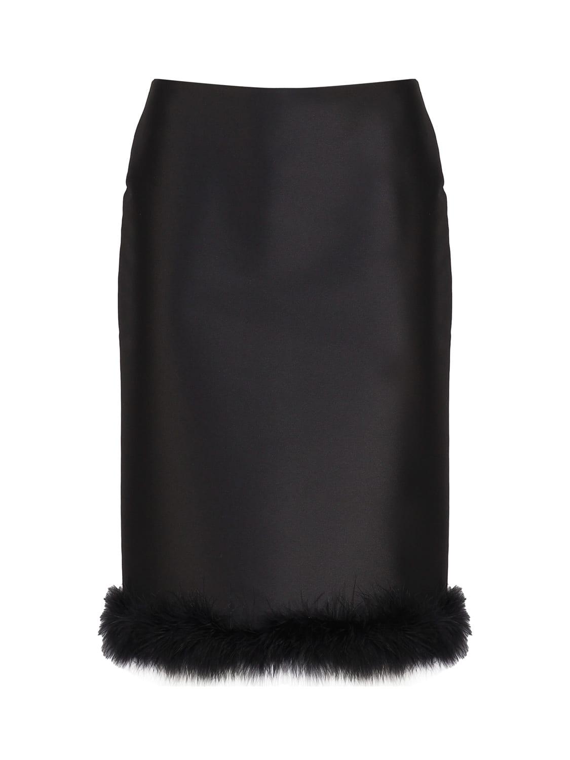 's max mara midi skirt with feather bottom