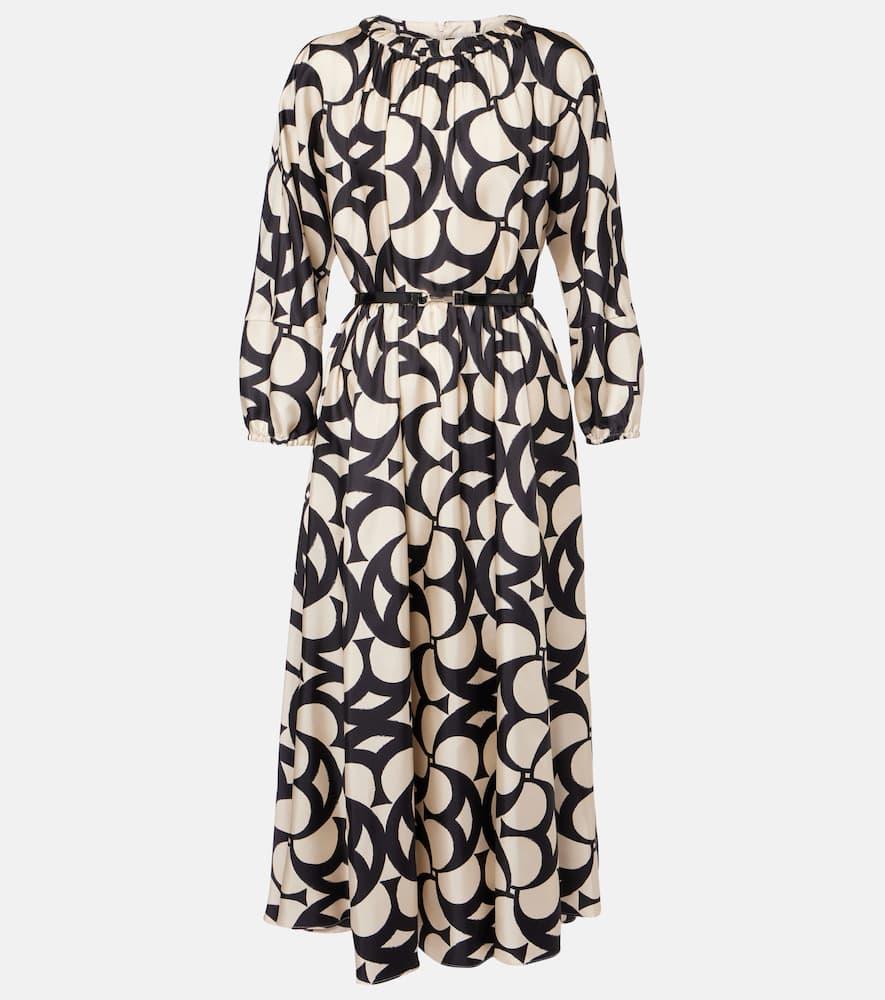 's max mara nina silk twill maxi dress