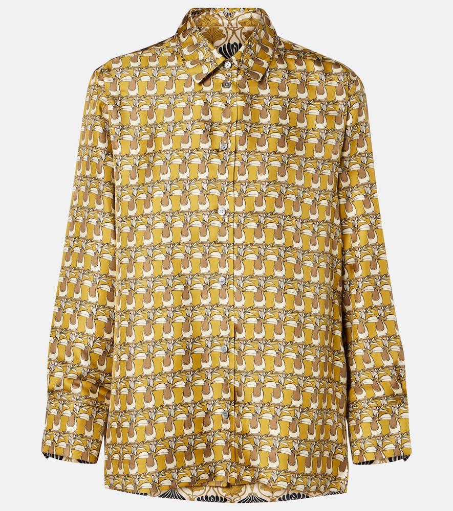 's max mara printed reversible silk shirt
