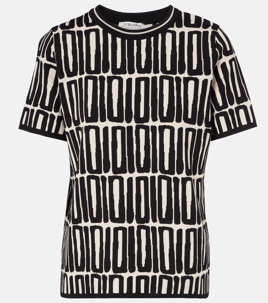 's max mara ramo printed cotton top