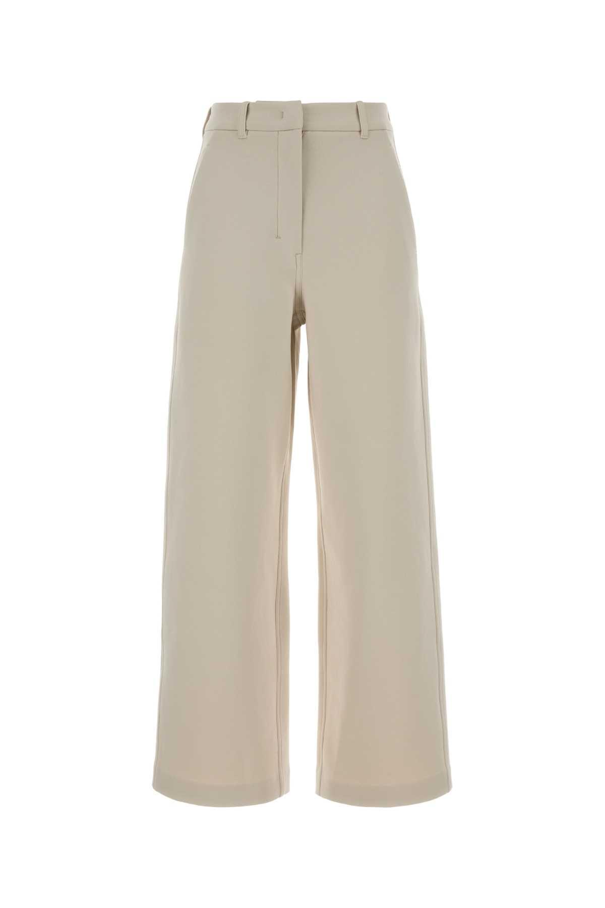 's max mara sand cotton blend caucaso palazzo pant