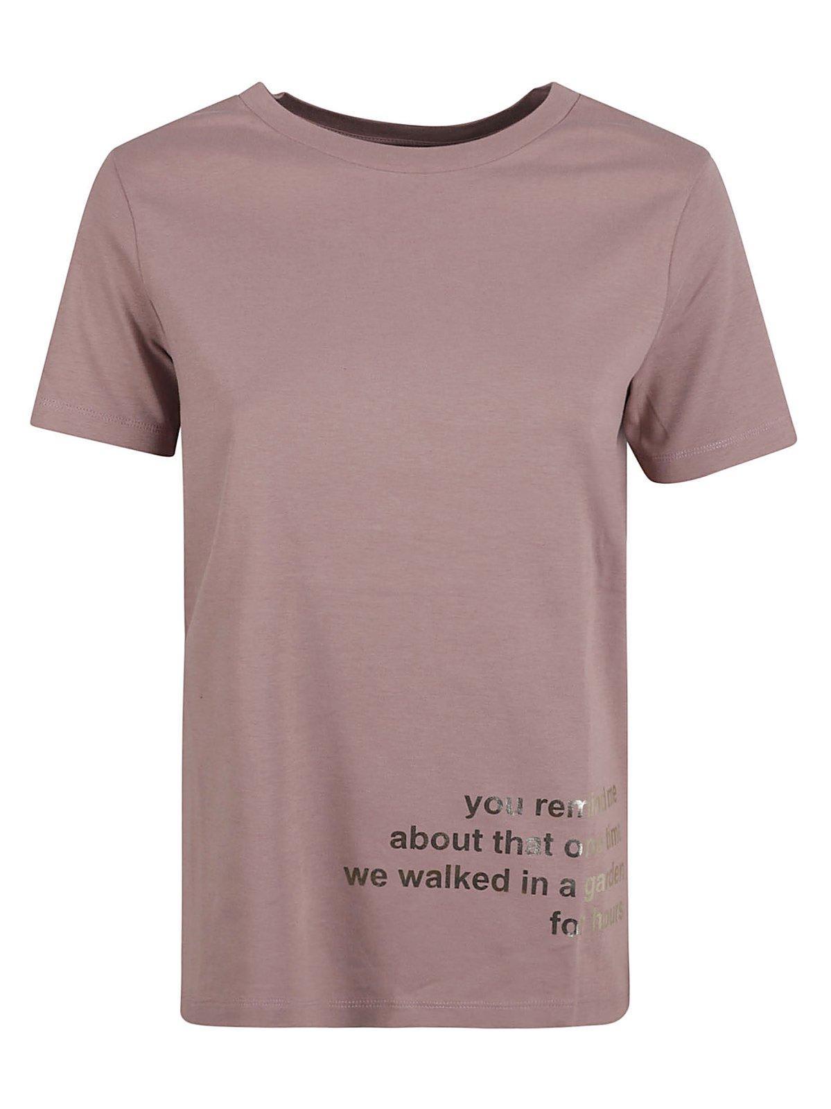 's max mara slogan printed crewneck t-shirt