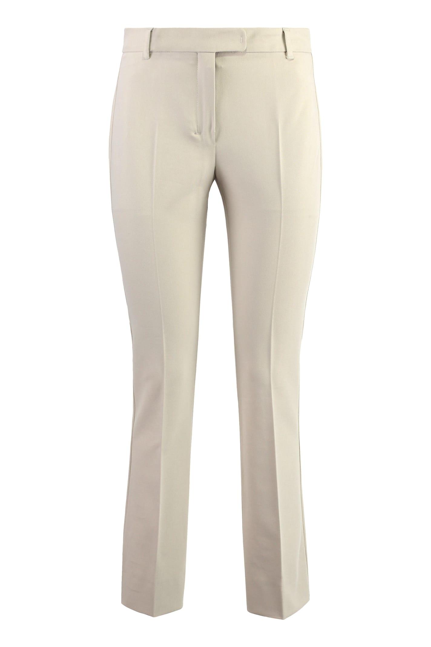 's max mara stretch viscose trousers with flared hem